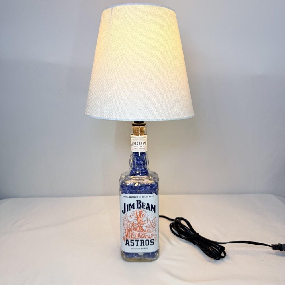 Jim Beam Lamp Houston Astros Train Logo 750‎ ML Great Father's Day Gift